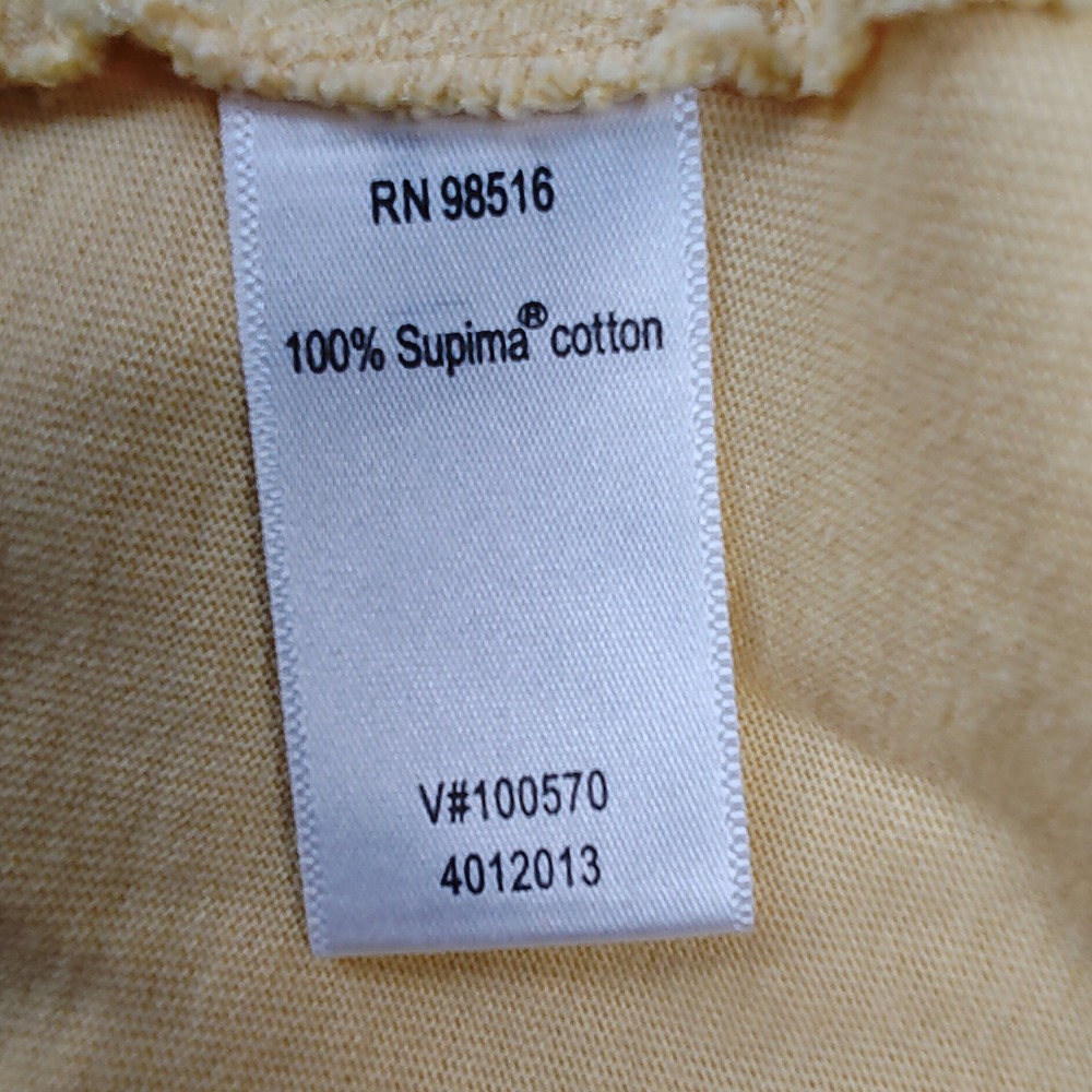 Coldwater Creek Butternut Yellow Supima Cotton Short Sleeve Tee Size M - Picture 4 of 6